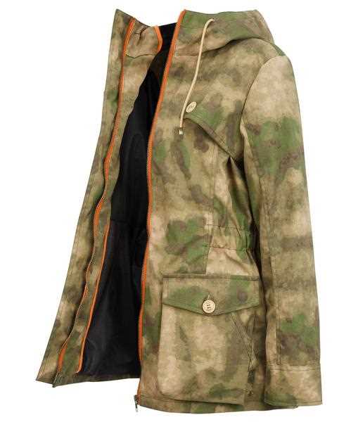 A Superb Troy London Pop Wax Parka in Camo  A Troy London lightweight, pop wax parka in on-trend