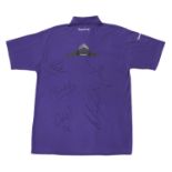 DIY SOS: The Big Build Polo Shirt Signed by Nick Knowles and crew members The Big Build purple,
