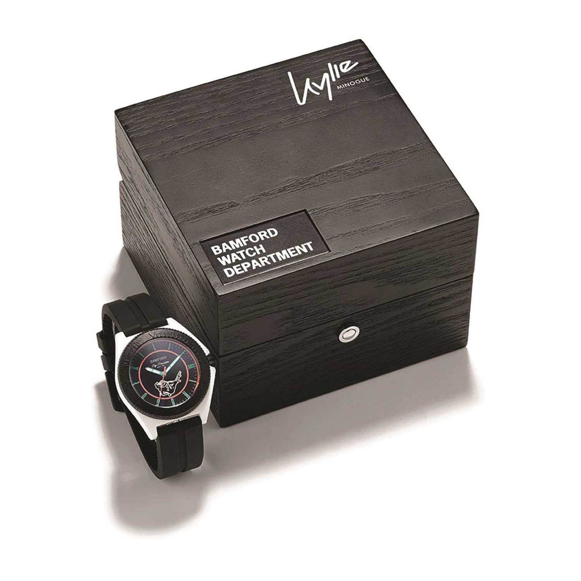 Limited Edition Kylie Minogue Bamford Quartz Watch with Personalised Signed Box and Lithograph Print - Image 3 of 4