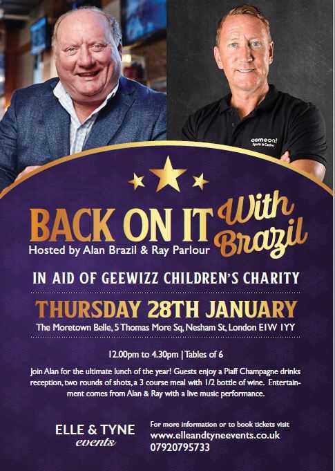 Back on It with Brazil Invitation for You and 3 Guests Join Alan Brazil, Ray Parlour and friends - Image 2 of 2