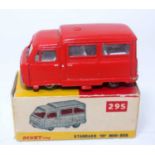 A Nicky Toys of Calcutta model of a No. 295 Standard 20 Minibus, finished in red with white interior