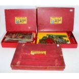 Three various boxed 1950s Meccano part complete accessory outfits to include 2x No. 7 and a No. 6,