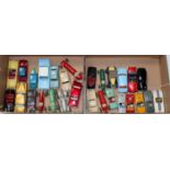 28 loose Dinky Toy and other mixed Vintage diecasts, to include an Austin Devon finished in blue and