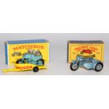 A Matchbox 1/75 series boxed motorcycle and trailer group to include No. 38 Honda Motorcycle and