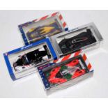 A Spark Models 1/43 scale resin Motorsport plastic cased race car group, four boxed as issued