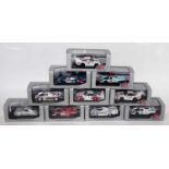 Ten boxed Minichamps and CMR Replicas 1/43 scale Porsche High Speed racing cars to include a