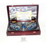 A GMP model No. 12401 limited edition 1/43 scale Sunoco T70 Lola 3-piece race car gift set,