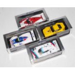 A Spark Models 1980s 1/43 scale resin Motor Sport Race Car group, four examples to include Ref. Nos.