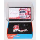 A Tekno 1/50 scale Rocks Transport model of a Scania R580 V8 tractor unit, limited edition example