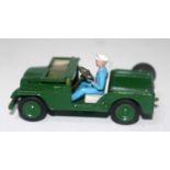 A Tekno model No. 814 Willy's Jeep, comprising of green body with grey seats and driver figure,