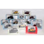 One tray containing 14 various boxed Oxford diecast vehicles to include a maroon coloured Austin
