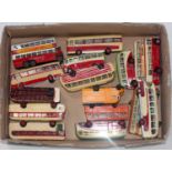 15 various resin, plastic, card and diecast/later adapted kit built public transport and