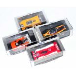 A Spark Models 1/43 scale resin Motor Sport Race Car group, four as issued examples from the 1970s