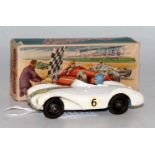 A Crescent Toys No. 1291 model of an Aston Martin DB3S sports car finished in white with racing