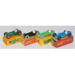 Four various original boxed but repainted Dinky Toy diecast vehicles to include a No. 23K Talbot