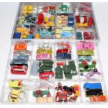 One tray of loose Matchbox 175 series, Dinky Dublo and Superfast diecasts, mixed conditions and