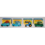 Four various boxed Matchbox 1/75 series diecasts to include No. 12 Safari Land Rover, a No. 39