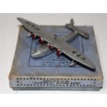 A Dinky Toys No. 60W Flying Boat comprising of silver body with USA NV16736 Pan American Airways