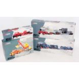 Four various boxed Corgi Heavy Haulage diecast commercial vehicles and accessories, all appear as