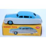 A Dinky Toys No. 171 Hudson Commodore Sedan comprising of light grey lower body with mid blue