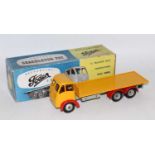 A Shackleton mechanical and clockwork Foden flatbed lorry finished in yellow with grey chassis and