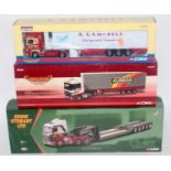 A Corgi Hauliers of Renown 1/50 scale road transport diecast group, three boxed as issued