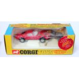 A Corgi Toys No. 342 Lamborghini P400GT Muira with fighting bull gift set comprising red body with