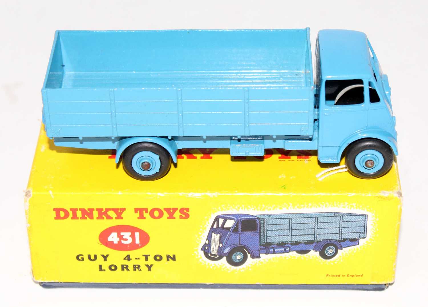 A Dinky Toys No. 431 guy 4 ton lorry comprising of mid blue cab, chassis and back, with Supertoys - Image 2 of 2