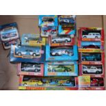 18 mixed issue boxed Matchbox, Superkings, Speedkings, Kingsize, and other boxed diecast vehicles