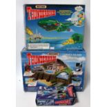 A Thunderbirds Matchbox related vehicle and playset group to include a Matchbox Thunderbirds Tracy