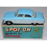 A Spot-On Models by Triang No. 100 Ford Zodiac saloon comprising of two tone grey and light blue