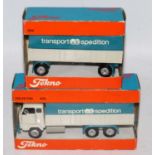 A Tekno model No. 425/452 Transport Spedition model of a Volvo rigid F89 tractor unit and trailer