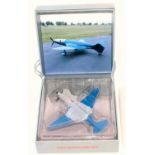 A Spark Models No. S2300 1/43 scale model of a Demonge Bugatti Aircraft finished in blue with red