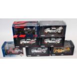 Seven various boxed Ebbro 1/43 scale diecast and resin Porsche and Nissan racing cars to include a