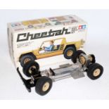 A Tamiya model No. SP1061 part made model of a 1/12 scale Lamborghini Cheetah, chassis has been