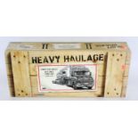 A Corgi Heavy Haulage model No. CC12804 model of a Scania T King trailer with tower crane load