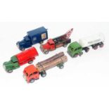 A Triang Minic tinplate and clockwork commercial vehicle group to include LNER Express Parcel