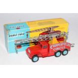 A Corgi Toys No. 1121 Chipperfields Circus crane truck comprising red and light blue body with