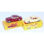 A Dinky Toys boxed Jaguar 3.4 saloon group, to include a cream example with spun hubs, together with