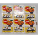 A Corgi Toys trade box of six No. 117 Chevrolet delivery vans with Espana 1982 football