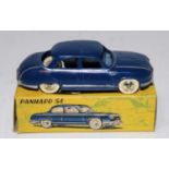 A CIJ of France model No. 3/54 Panhard 54 saloon comprising of blue body with silver detailing, spun