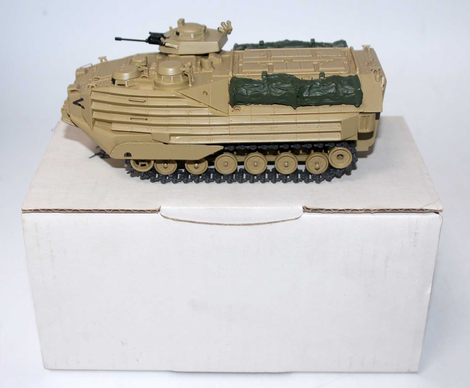 A Gasoline conversion white metal and resin model of a US Marine Corp modern track amphibious