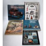 A collection of various model collecting books to include Kollbrunner Figurines Detain, American Toy