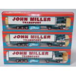 A Tekno 1/50 scale John Miller Transport road transport diecast group, three boxed various