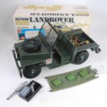 A Palitoy Action Man LandRover, housed in the original all-card box, model appears complete with