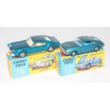 A Corgi Toys boxed saloon diecast group to include a No. 264 Oldsmobile Toronado comprising metallic