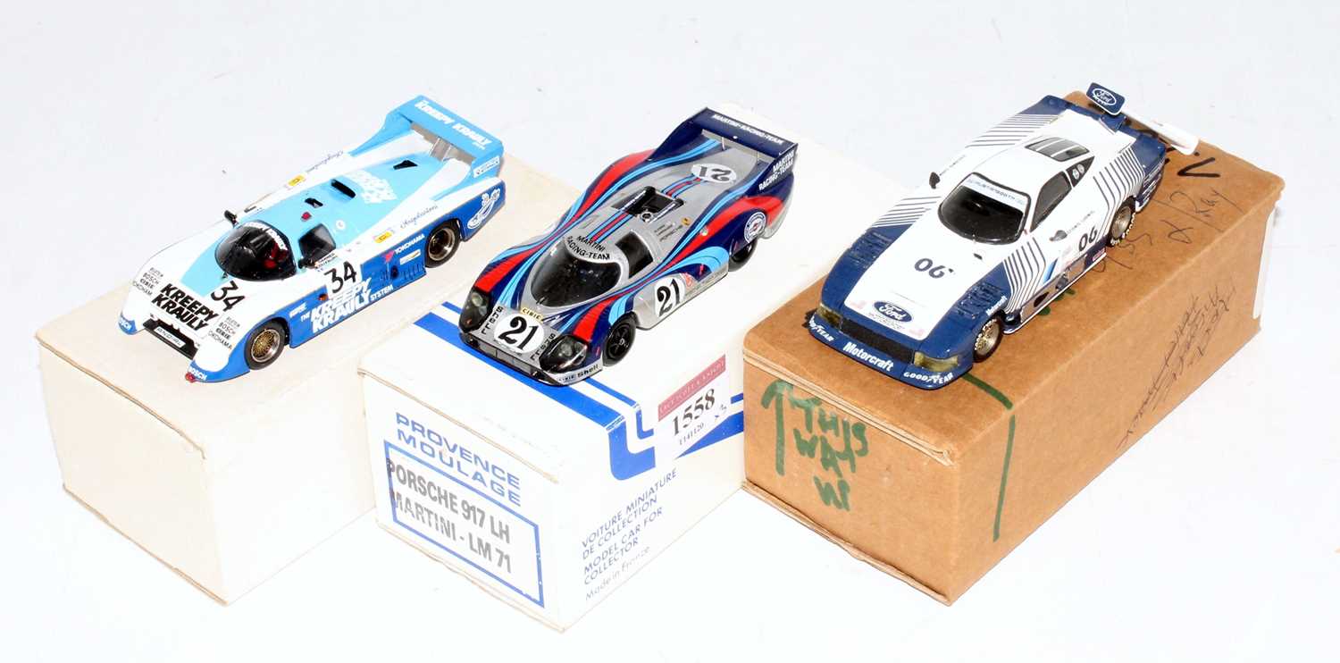 A Provence Moulage, BAM, and Starter Kits white metal and resin motor sport race car group to