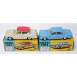 A Corgi Toys boxed saloon group to include a No. 234 Ford Console Classic, together with a No. 229