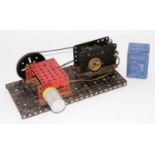 A home made Meccano miniature workshop steam accessory plant constructed from Meccano components,