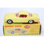 A Dinky Toys No. 185 Alfa Romeo 1900 Super Sprint comprising of yellow body with red interior and